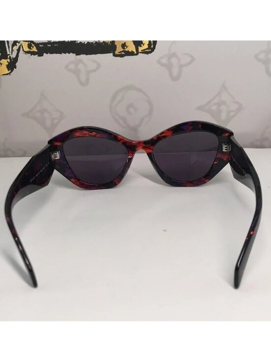 New Authentic Prada PR07YSF Women’s Sunglasses – Abstract Orange Frame / Violet main image 12